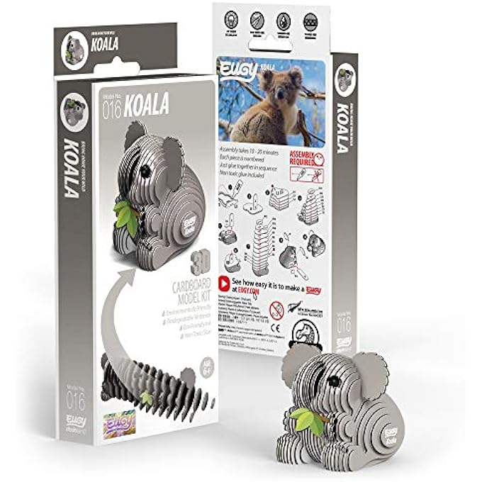KOALA 3D PUZZLE, 30 PIECE ECO-FRIENDLY EDUCATIONAL TOY PUZZLES FOR BOYS, GIRLS & KIDS AGES 6+ - Image 2